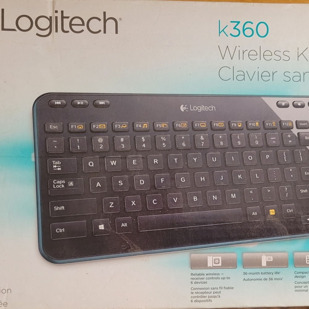 Logitech K360 Wireless Keyboard - Black